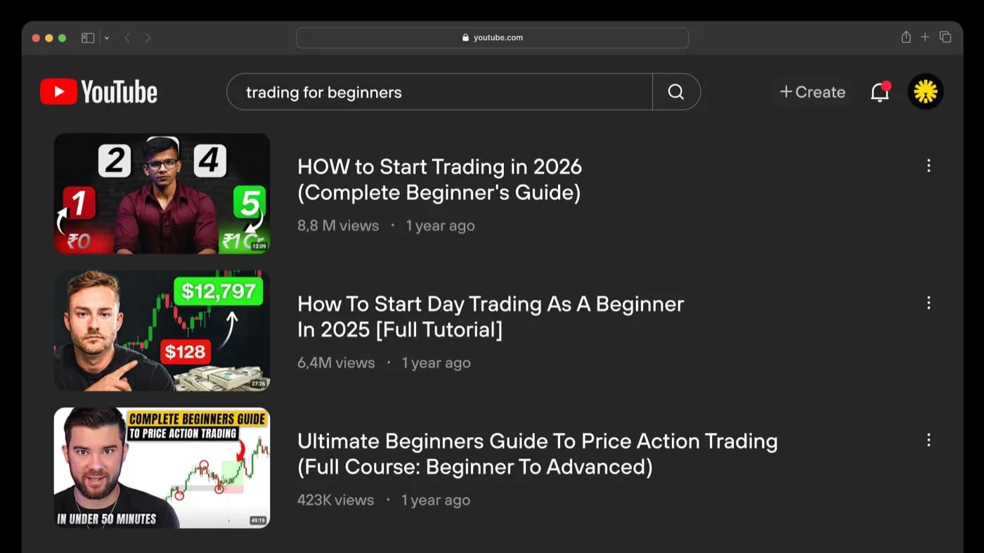 Trading content on YouTube
